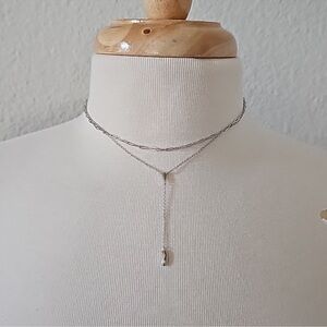 Kendra Scott Jaimee Rhodium Over Brass Multi-Strand Necklace